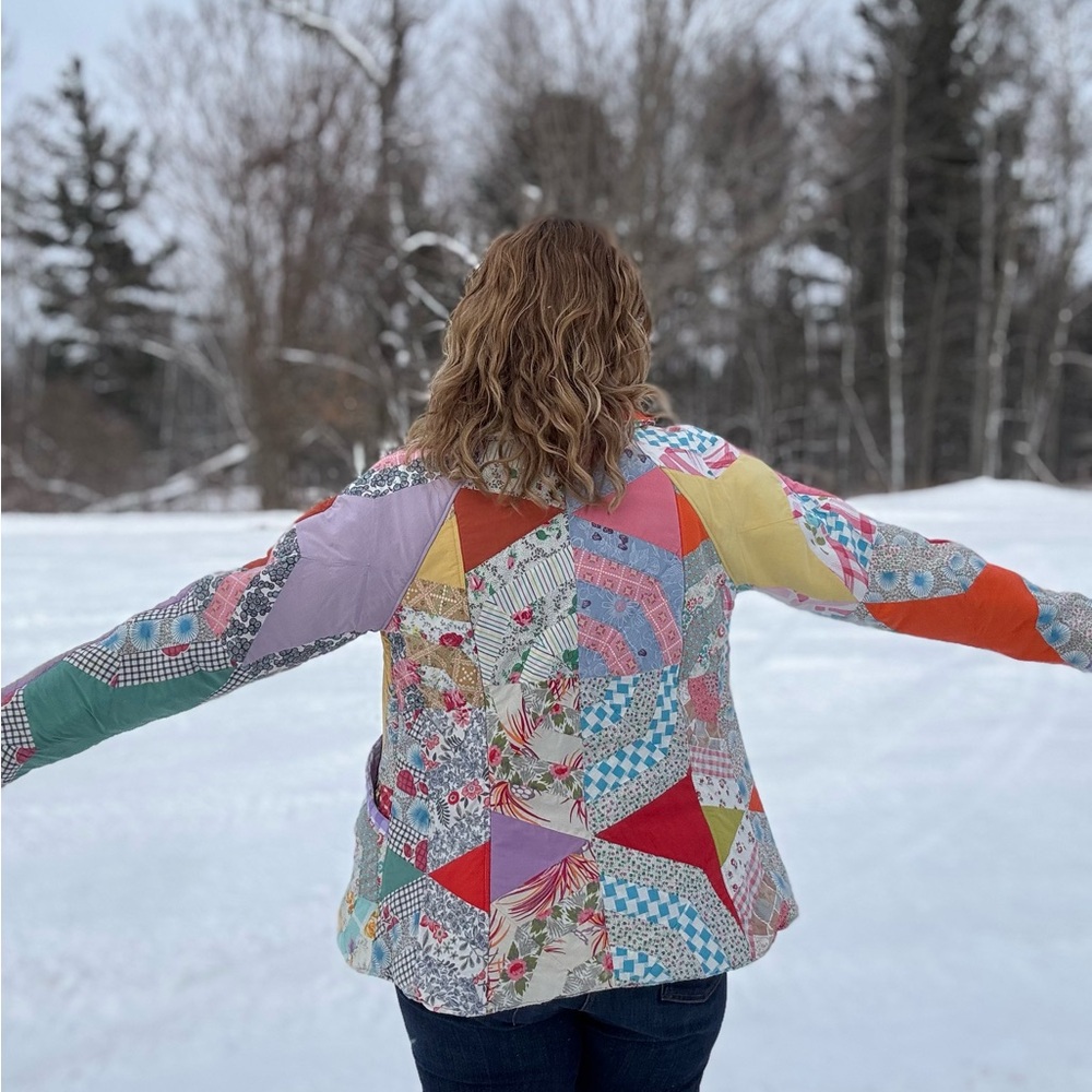 Colorful Patchwork Women's Jacket - image 2